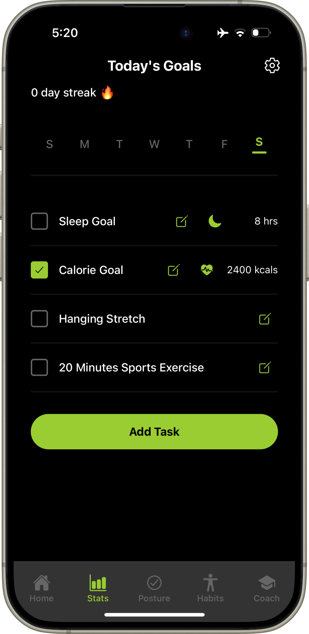 GoTall Track Habits